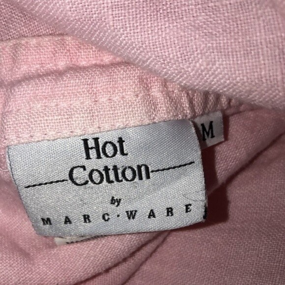 Hot Cotton size medium pink linen top - Picture 3 of 4